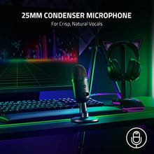 Load image into Gallery viewer, Razer Seiren V2 X USB Microphone: 25mm Condenser Microphone - Supercardioid Pickup Pattern - Digital Analogue Limiter - Mic Monitoring/Gain &amp; Mute Buttons - Built-in Shock Absorber
