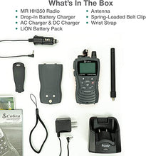 Load image into Gallery viewer, Cobra Marine Radio - MR HH150 FLT - 3 Watt, Floating, Long Range, Handheld, VHF Radio, NOAA, International, Waterproof, Submersible, Weather Alerts, LCD Screen, Belt Clip
