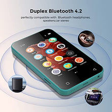 Load image into Gallery viewer, TIMMKOO MP3 Player with Bluetooth, 4.0&quot; Full Touchscreen Mp4 Mp3 Player with Speaker, Portable HiFi Sound Mp3 Music Player with Bluetooth, Voice Recorder, E-Book, Supports up to 512GB TF Card (Green)
