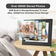 Load image into Gallery viewer, FULLJA WiFi Digital Picture Frame, IPS Touch Screen Smart Cloud Digital Photo Frame with 8GB Storage, Easy to Share Photos and Video via Free App,Email,Cloud from Anywhere (9inch)
