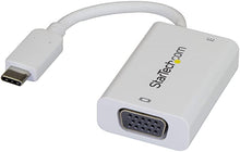 Load image into Gallery viewer, StarTech.com USB C to VGA Adapter with Power Delivery - 1080p USB Type-C to VGA Monitor Video Converter w/ Charging - 60W PD Pass-Through - Thunderbolt 3 Compatible - White (CDP2VGAUCPW)
