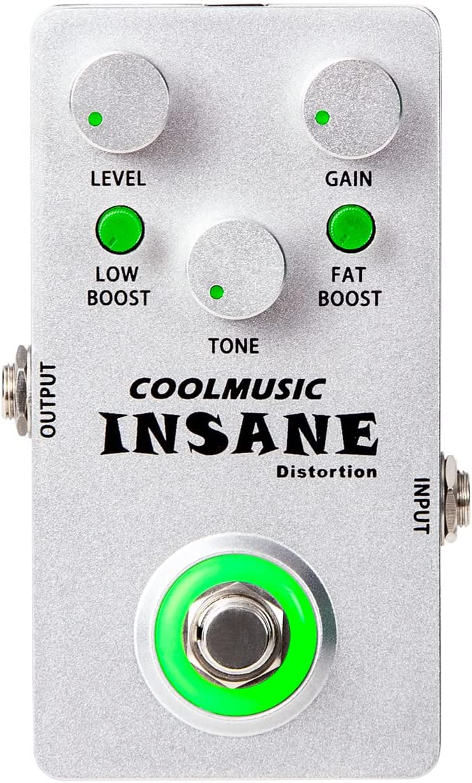 COOLMUSIC C-DI01 Insane Distortion Guitar Bass Distortion Pedal