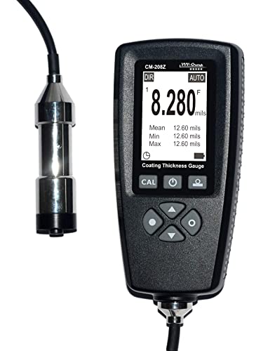 Digital Coating Thickness Gauge CM-208Z | Ultra-high Precision Probe, More Accurate Measurements with External Sensor Detailed Measurement with 0.001 mils Resolution (Range: 0-99 mils)