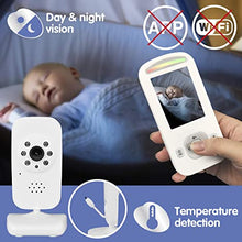 Load image into Gallery viewer, Video Baby Monitor 2 Cameras, Large Vertical Screen, Comfort-Designed Handheld, 1000ft Range, Secure Wireless Technology, Auto Night Vision Cam, Temperaure Alert.
