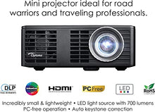 Load image into Gallery viewer, Optoma ML750 WXGA 700 Lumen 3D Ready Portable DLP LED Projector with MHL Enabled HDMI Port, White
