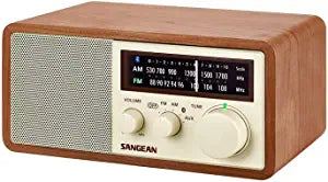 Sangean RA50562 Am and Fm Bluetooth Wooden Cabinet Radio, Multicolor