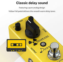 Load image into Gallery viewer, Donner Guitar Delay Pedal, Yellow Fall Analog Delay Guitar Effect Pedal Vintage Delay True Bypass
