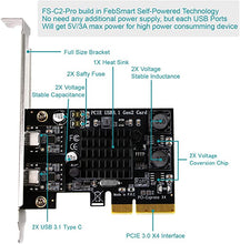 Load image into Gallery viewer, FebSmart 2X 10Gbps Max Speed USB-C Ports PCIE USB 3.1 Gen 2 Expansion Card for Windows, MAC OS and Linux Systems-Build in FebSmart Self-Powered Technology, No Need Additional Power Supply (FS-C2-Pro)
