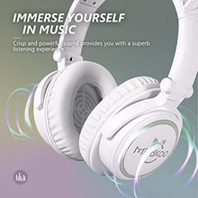 Load image into Gallery viewer, MindKoo Bluetooth Headphones, Over-Ear Wireless Headphones, Cat Ear Headphones with 7 Colors LED Light, Foldable, Built-in Microphone and Volume Control for PC/Cell Phones/Kids/Teen/Boys/Girls/Adults
