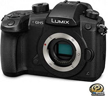 Load image into Gallery viewer, Panasonic LUMIX GH5 4K Digital Camera, 20.3 Megapixel Mirrorless Camera with Digital Live MOS Sensor, 5-Axis Dual I.S. 2.0, 4K 4:2:2 10-Bit Video, Full-Size HDMI Out, 3.2-Inch LCD, DC-GH5 (Black)
