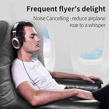 Load image into Gallery viewer, Active Noise Cancelling Headphones with Microphone and Airplane Adapter, Folding and Lightweight Travel Headsets, Hi-Fi Deep Bass Wired Headphones with Carrying Case
