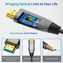 Load image into Gallery viewer, 8K Fiber HDMI Cable 30ft, DELONG HDMI 2.1 Fiber Optic Cable Support 8K@60Hz, 4K@120Hz, 48Gbps, eARC Compatible with PS5, Xbox,RTX 3080 3090, Roku,8K TV Black
