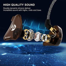 Load image into Gallery viewer, BASN Bsinger BC100 in Ear Monitor Headphones Universal Fit Noise Isolating IEM Earphones for Musicians Singers Studio Audiophiles (Brown)
