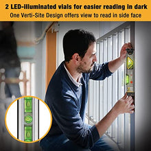 Load image into Gallery viewer, PREXISO 2-in-1 Laser Level Spirit Level with LED Lights, 32ft Line &amp; 98ft Point Laser Leveler Tool Shock Resistant &amp; Magnetic for Leveling and Alignment, Ideal for Ceiling, Wall Application
