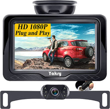 Load image into Gallery viewer, Backup Camera for Car HD 1080P with Monitor One Wire DIY Kit 6 LED Night Vision Rear View Camera for Cars Trucks SUVs Campers IP69 Waterproof 12V-24V Long Term Performance Yakry Y11
