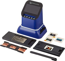 Load image into Gallery viewer, Wolverine F2D Saturn Digital Film &amp; Slide Scanner - Converts 120 Medium Format, 127 Film, Microfiche, 35mm Negatives &amp; Slides to Digital JPEG - Large 4.3&quot; LCD w/HDMI Output (Blue)
