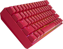 Load image into Gallery viewer, GK61 Mechanical Gaming Keyboard - 61 Keys Multi Color RGB Illuminated LED Backlit Wired Programmable for PC/Mac Gamer (Gateron Optical Black, Red)
