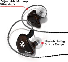 Load image into Gallery viewer, BASN Bsinger BC100 in Ear Monitor Headphones Universal Fit Noise Isolating IEM Earphones for Musicians Singers Studio Audiophiles (Brown)
