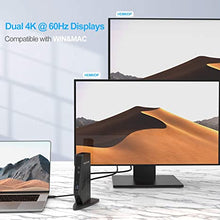 Load image into Gallery viewer, WAVLINK USB C Universal Laptop Docking Station Dual Monitor HD 4K Display with 65W Charging, Dual 4K@60Hz &amp; Single 5K@60Hz Display for Windows, Chrome OS (2 DP&amp; 2 HDMI, 5 USB 3.0, LAN)
