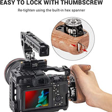 Load image into Gallery viewer, SMALLRIG Right Side Rosette Wooden Handle for Shoulder Mount Support Rig, Right Hand - 1941
