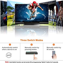 Load image into Gallery viewer, (Newest Version) 4K@60Hz HDMI Switch, SkycropHD 5 Port HDMI 2.0 Switcher with Remote Support Auto Switch, HDR10, Dolby Vision, Dolby Atmos, 18Gbps, CEC
