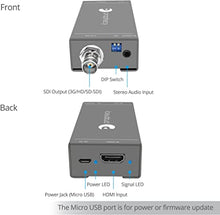 Load image into Gallery viewer, gofanco Prophecy HDMI to SDI Converter with Audio Embedder – 3G/HD/SD-SDI Auto Format Detection, Stereo Audio Embedder, TAA Compliant (PRO-HDSDIaud)
