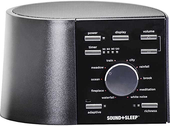 Sound+Sleep High Fidelity Sleep Sound Machine with Real Non-Looping Nature Sounds, Fan Sounds, White Noise, and Adaptive Sound Technology