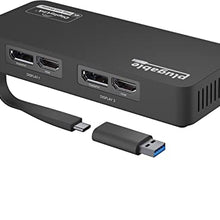 Load image into Gallery viewer, Plugable 4K DisplayPort and HDMI Dual Monitor Adapter for USB 3.0 and USB-C, Compatible with Windows and Mac
