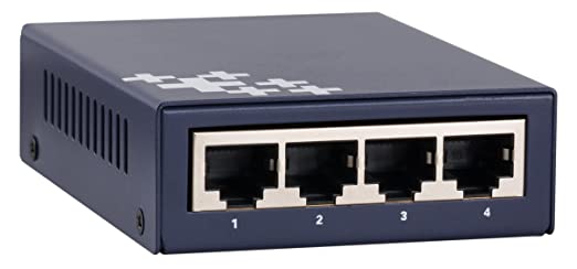 Huacomm 5-Port Smart 10/100Mbps PoE Switch with 4 PoE Ethernet Ports | IEEE 802.3af/802.3at | Sturdy Metal | Plug-and-Play | Desktop | 65W PoE Budget | Unmanaged | HC1705P