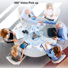 Load image into Gallery viewer, Conference Speaker and Microphone, 360° Omnidirectional Microphone USB Speakerphone with USB Hub and Intelligent DSP Noise Reduction/Echo Cancellation for 8-10 People Business Conference, Home Office
