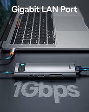 Load image into Gallery viewer, Baseus 8-in-1 USB C Hub Docking Station, USB C Adapter with 4K HDMI, 3 USB 3.0, TF/SD Reader, Ethernet, 100W Power Delivery Compatible with MacBook Pro, Surface Pro, iPad Pro and Other Type C Devices
