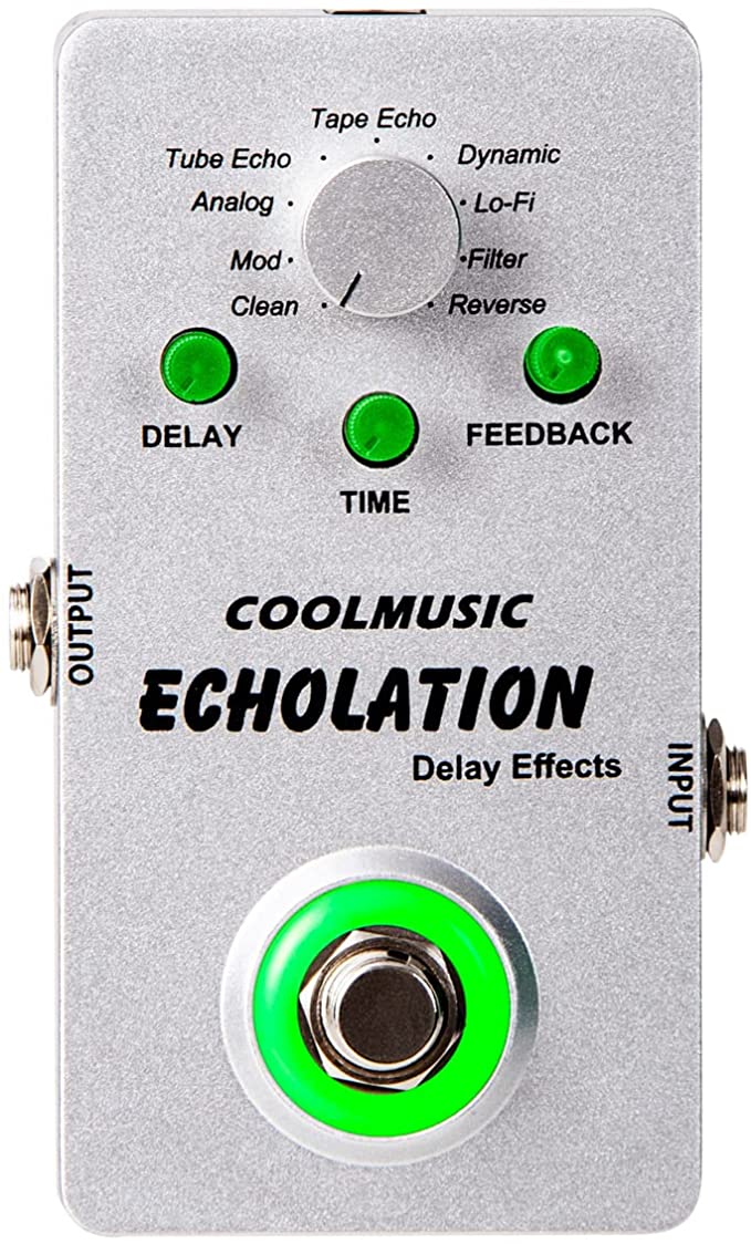 COOLMUSIC A-DE01 Echolation Digital Delay Pedal with 9 Effects…