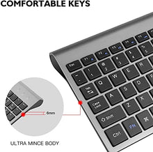 Load image into Gallery viewer, Wireless Keyboard Mouse Combo, cimetech Compact Full Size Wireless Keyboard and Mouse Set 2.4G Ultra-Thin Sleek Design for Windows, Computer, Desktop, PC , Notebook - (Grey)
