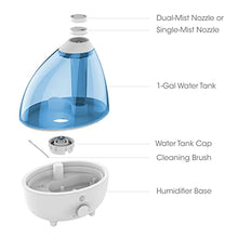 Load image into Gallery viewer, Pure Enrichment® MistAire™ XL Ultrasonic Cool Mist Humidifier - All Day Operation for Large Rooms, 1 Gallon Tank, Variable Mist Control, Automatic Shut-Off, Whisper Quiet, and Optional Night Light
