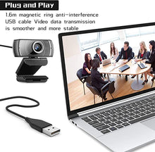 Load image into Gallery viewer, 60Fps 120 Degree Wide Angle Webcam-1080P USB Computer Web Camera with Microphone,Full HD Webcam for Gaming Streaming Conferencing (Black)
