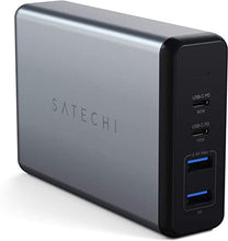 Load image into Gallery viewer, Satechi 108W Pro USB-C PD Desktop Charger - 2 USB-C PD &amp; 2 USB-A Ports - Compatible with 2020/2019, Pro, 2020/2018 MacBook Air, 2020 iPad Air, 2020 iPad Pro, iPhone 13 Pro Max/13 Pro/13 Mini/13 (USA)
