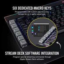 Load image into Gallery viewer, Corsair K95 RGB Platinum Mechanical Gaming Keyboard -  6x Programmable Macro Keys - USB Passthrough &amp; Media Controls - Tactile &amp; Quiet - Cherry MX Brown – RGB LED Backlit
