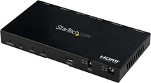 Load image into Gallery viewer, StarTech.com 2-Port HDMI Splitter (1x2) - 4K 60Hz UHD HDMI 2.0 Audio Video Splitter w/Scaler &amp; Audio Extractor (3.5mm/SPDIF) - Dual HDMI Splitter (1-in 2-Out) - EDID Copy - TV/Projector (ST122HD20S)
