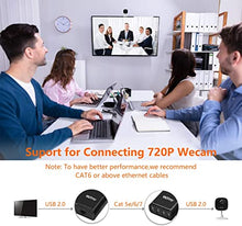 Load image into Gallery viewer, WEme USB Extender, 4-Port USB 2.0 Ethernet Extender Hub Over Cat5/ Cat5e/ Cat6 Cable Connection up to 60Meters/196FT, RJ45 Lan Extension with Power Adapter for Logitech Webcam, Camera, Speakerphone
