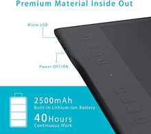 Load image into Gallery viewer, HUION Inspiroy Q11K Wireless Graphic Drawing Tablets with 8192 Pressure Sensitivity 8 Customizable Shortcut Keys, 11 x 6.87 inches Digital Pen Tablet for Mac, Windows PC
