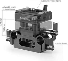 Load image into Gallery viewer, SMALLRIG Universal 15mm Rail Support System with 15mm Rod Clamp and Quick Release Plate - 2272
