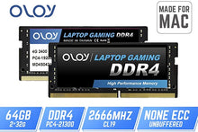 Load image into Gallery viewer, OLOy DDR4 RAM 64GB (2x32GB) 2666 MHz CL19 1.2V 260-Pin Laptop Gaming SODIMM Upgrade for 2019/2020 iMac 27-inch with Retina 5K Display Late 2018 Mac Mini (MD4S322619MZDC)
