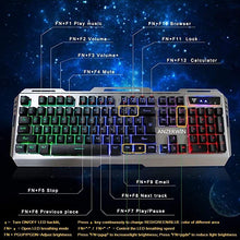 Load image into Gallery viewer, Gamer Keyboard and Mouse Combo Color Changing Keyboard,RGB Backlit Keyboard Mouse,Lighted Gaming Keyboad,USB Gaming Mouse Keyboard Set,Rainbow LED Keyboard Mouse,Durable Metal,for Prime Games
