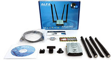 Load image into Gallery viewer, Alfa AC1900 WiFi Adapter - 1900 Mbps 802.11ac Long-Range Dual Band USB 3.0 Wi-Fi Network Adapter w/4x 5dBi External Dual-Band Antennas
