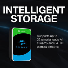 Load image into Gallery viewer, Seagate Skyhawk AI 16TB Video Internal Hard Drive HDD – 3.5 Inch SATA 6Gb/s 256MB Cache for DVR NVR Security Camera System with Drive Health Management and in-House Rescue Services (ST16000VE000)
