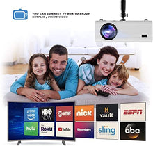 Load image into Gallery viewer, Living Enrichment Mini Projector, Built-in Dual Speaker and Full HD 1080p Movie Video Projector, 50000 Hours Life LED, Compatible with TV Stick, Video Games, HDMI, USB, TF, VGA, AUX, AV
