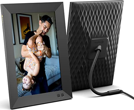 Nixplay 10.1 inch Smart Digital Photo Frame with WiFi (W10F) - Black - Share Photos and Videos Instantly via Email or App