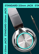 Load image into Gallery viewer, Artix CL750 Foldable Noise Isolating On Ear Headphones Wired with Microphone and Volume Control, Stereo Head Phones Corded with Adjustable Headband for Computer, Laptop and Cell Phone (Turquoise/Gray)
