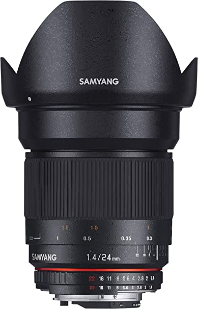 Samyang SY24M-C 24mm f/1.4 Wide Angle Lens for Canon,Black