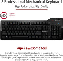 Load image into Gallery viewer, Das Keyboard Model S Wired Mechanical Keyboard, Cherry MX Blue Mechanical Switches, 2-Port USB Hub, Laser Etched Keycaps (104 Keys, Black)
